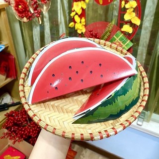 Mô hình bánh chưng,giò,bánh tét,miếng dưa hấu các size bằng hộp giấy gấp tiện lợi trang trí Tết và nhà cửa { H }