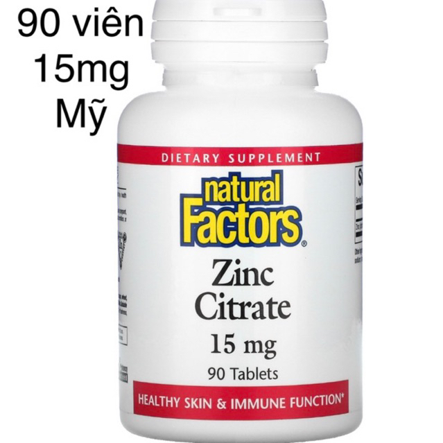 [MỸ] viên Zinc citrate 15mg, 90 viên ; zinc chelate 25mg, 90 viên ...