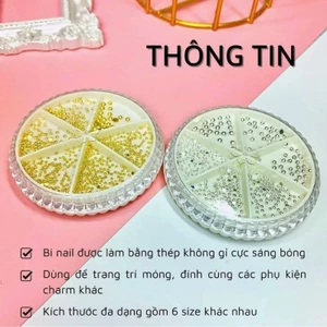 khay bi kim loại khay tròn 6 ngăn,mix size