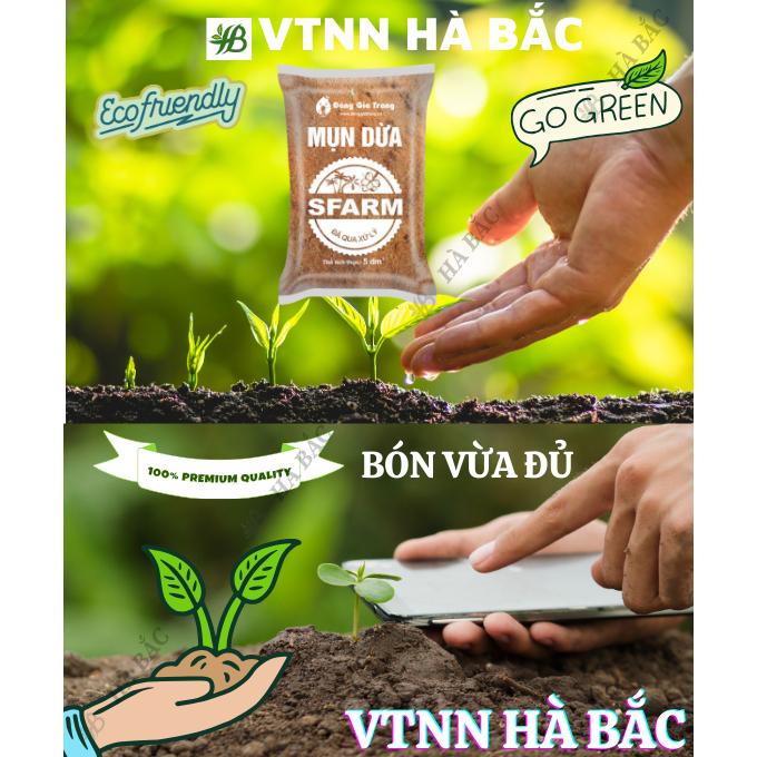 Mụn Dừa, Mụn Xơ Dừa Đã Qua Xử Lý SFARM 5dm3 Đặng Gia Trang - Mụn Dừa Trồng Cây