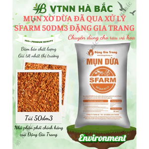 Mụn Dừa, Mụn Xơ Dừa Đã Qua Xử Lý SFARM 50dm3 Đặng Gia Trang - Mụn Dừa Trồng Cây