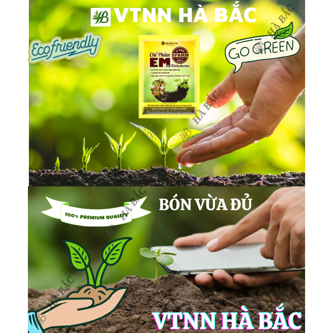 Chế Phẩm EM Plus Trichoderma SFARM Loại 200GR, Ủ Phân Hữu Cơ Không Mùi, VSV Có Lợi, Ngừa Nấm Bệnh