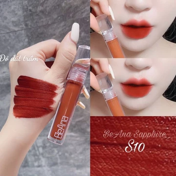 Son màu đỏ đất, son màu đỏ nâu Beana Shapphiare màu son làm sáng da, chất son vellvet hàn cực sịn