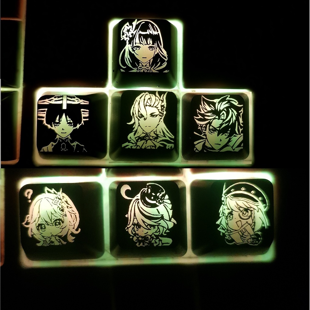 Keycap xuyên led avatar hơn 50 nhân vật genshin impact lumine xiao ...