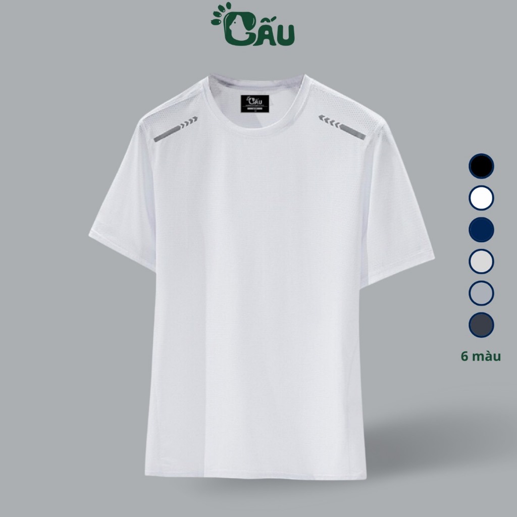 Ảnh Áo thun nam Gấu 194 vải thun co dãn 4 chiều, phong cách thể thao - gym - bóng đá, from slim fit - MÈ MŨI TÊN 2