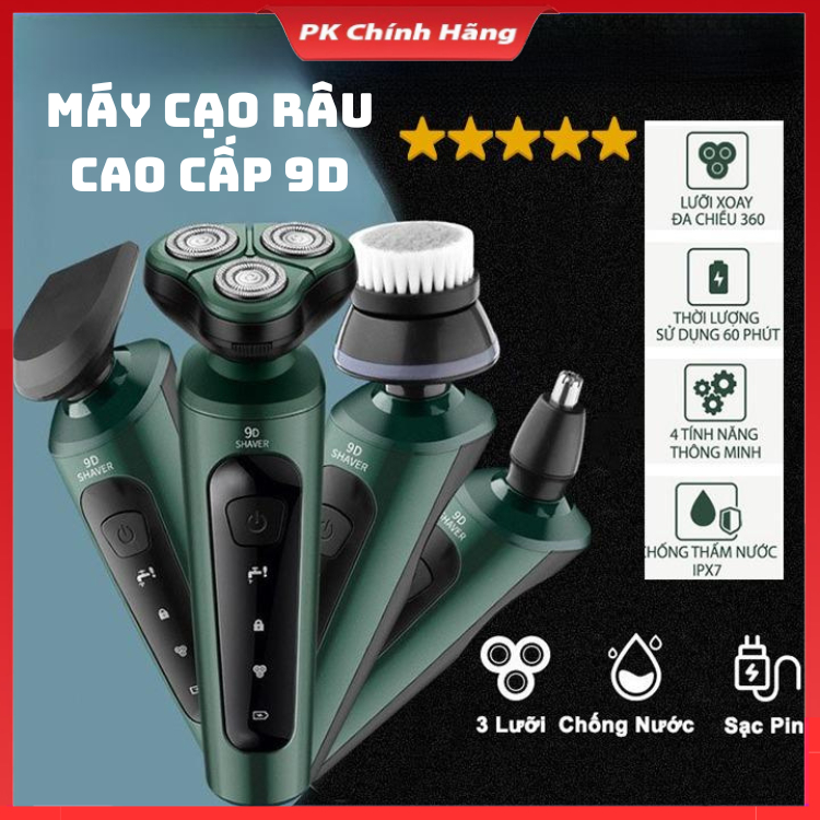 Máy cạo râu nam Shaver 9D, máy cạo râu đa năng 4 trong 1, chất liệu ...