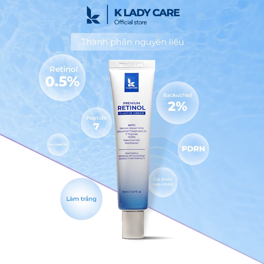 Kem dưỡng Retinol bakuchiol 2% chống lão hóa, retinol trẻ hóa làn da, tăng sinh collagen, mờ thâm nám, giảm mụn