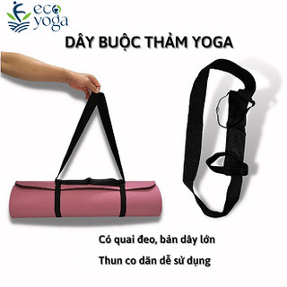 Dây Buộc + Đeo Thảm Bản Lớn Yập Yoga, dây đeo thảm, dây buộc thảm bản lớn chất liệu cotton vòng thun co giãn rộng 4cm
