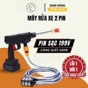 💥BẢO HÀNH 1 NĂM💥 Máy rửa xe cầm tay cao áp chạy bằng pin sạc dùng cho gia đình có chế độ phun xương