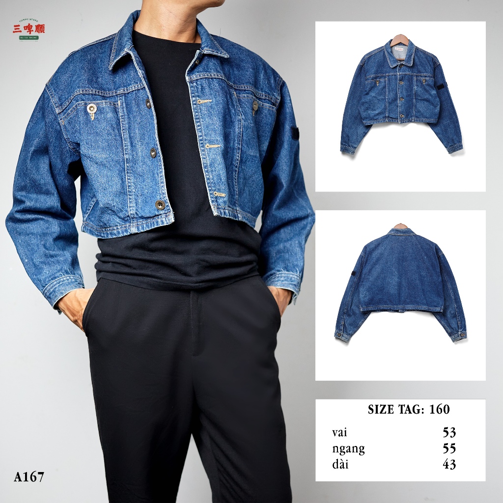 ÁO KHOÁC JEAN MỸ 2HAND UNISEX NAM NỮ (DENIM JACKET 2hand) | Shopee Việt Nam
