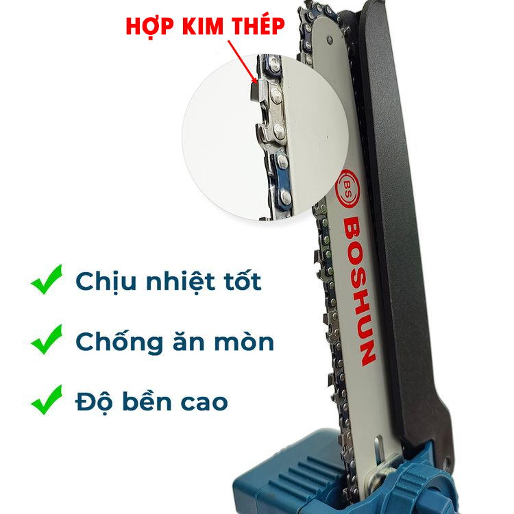 [CHÍNH HÃNG] Dây Xích Máy Cưa 12 - 8in Của Cưa Xích WORKFIX - BOSHUN