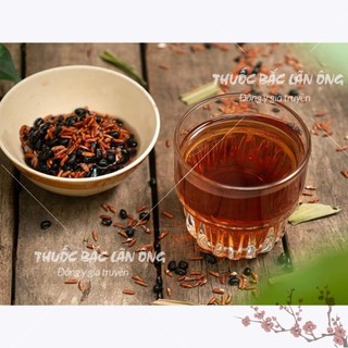 Trà gạo lứt đậu đen lá nếp 100g, trà thảo mộc thanh nhiệt, giải nhiệt, thanh lọc cơ thể - Lãn Ông