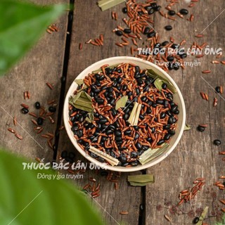 Trà gạo lứt đậu đen lá nếp 100g, trà thảo mộc thanh nhiệt, giải nhiệt, thanh lọc cơ thể - Lãn Ông