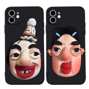 Ốp Điện Thoại TPU cặp đôi baby ngộ nghĩnh Cho Iphone 14 13 12 11 Pro Promax 6 6S 7 8 Plus X XR XSMax q8094