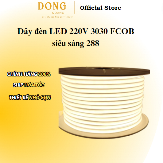 Cuộn Dây đèn LED 220V 3030 FCOB 4000K 20-50M | Shopee Việt Nam