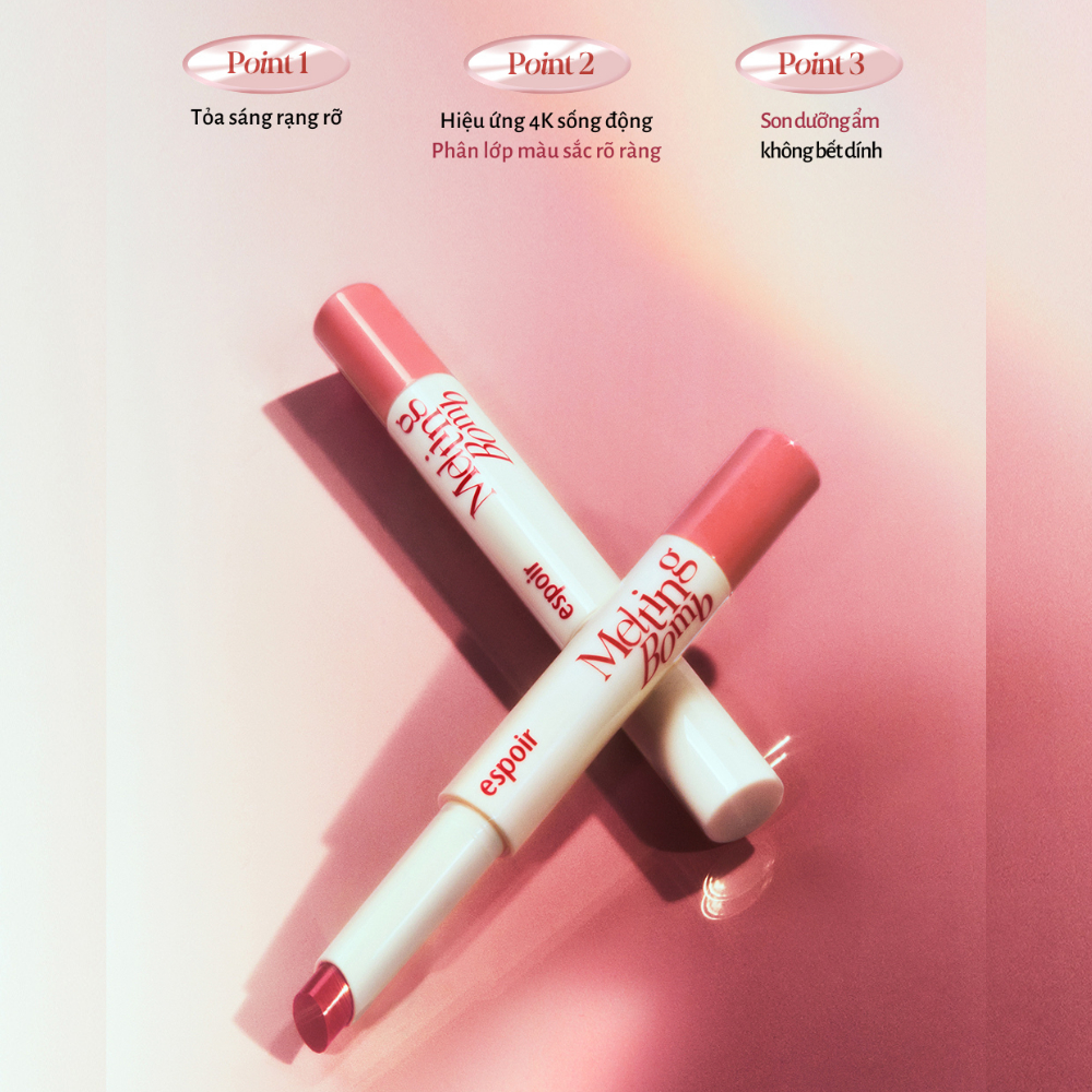Ảnh Son Dưỡng Tan Chảy Có Màu Espoir Mega Melting Bomb 1.7gr 3