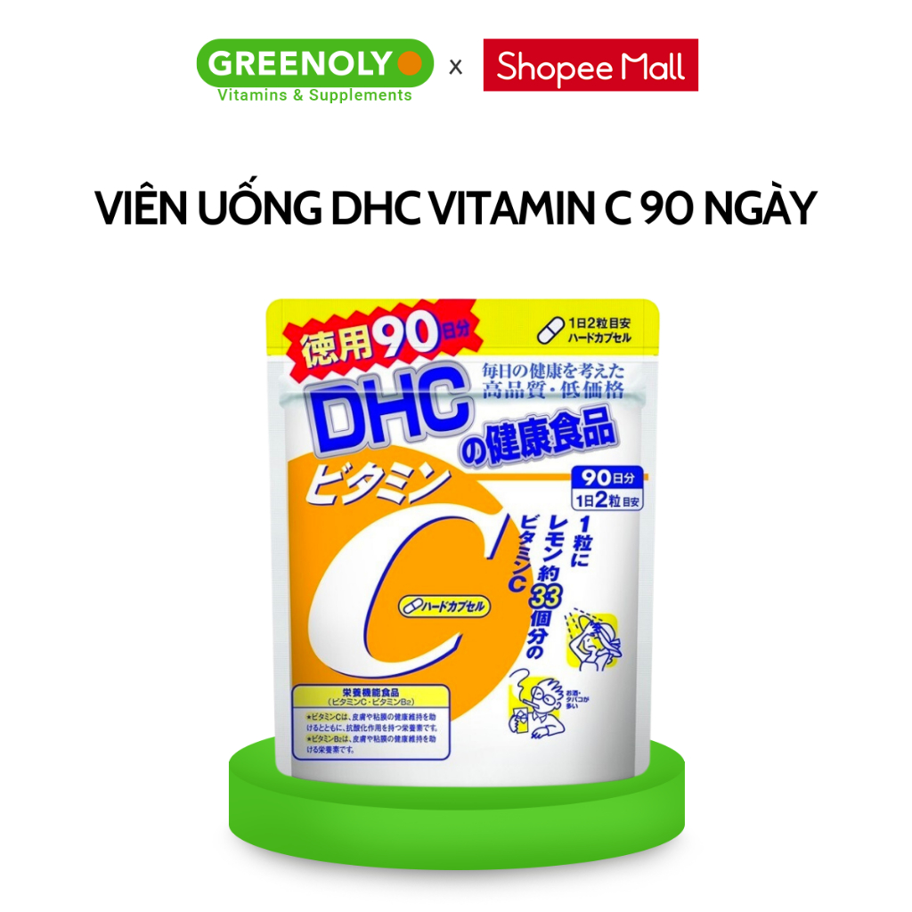 Ảnh Viên uống bổ sung vitamin C DHC Nhật Bản hỗ trợ sáng da, mờ thâm, tăng cường đề kháng 90 ngày 2