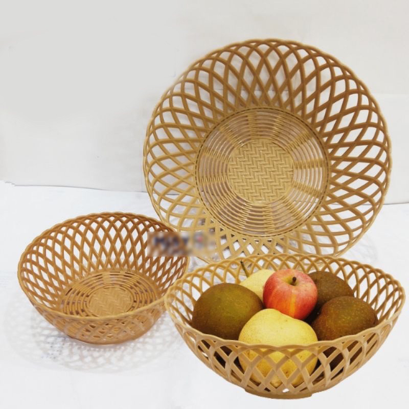COMBO 10 Rổ tròn nhựa việt nhật 3285 3286 3287 giả đan mây, đa năng, rổ ...