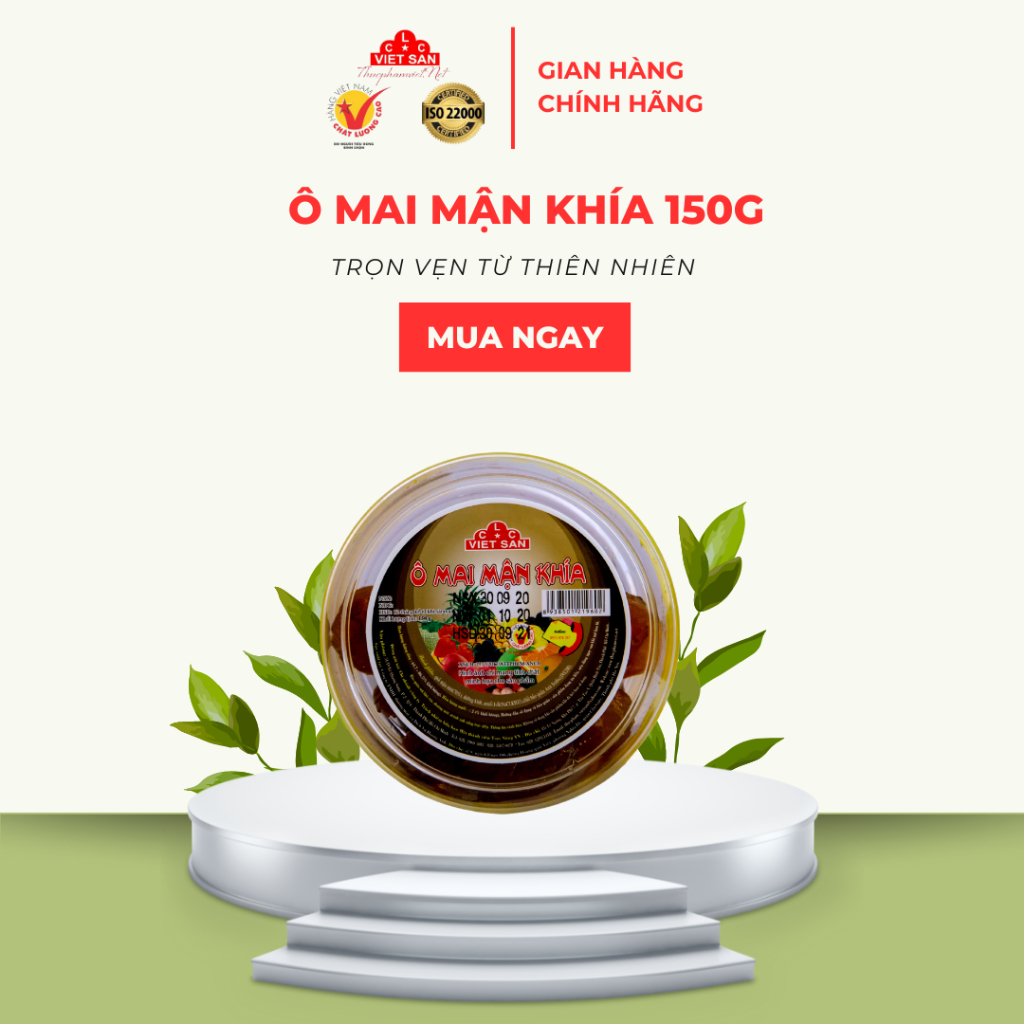 Ô Mai Mận Khía Việt San 150g/280g - Mận Khô Chua Ngọt Dẻo Thơm Ăn Vặt Ô Mai Hà Nội