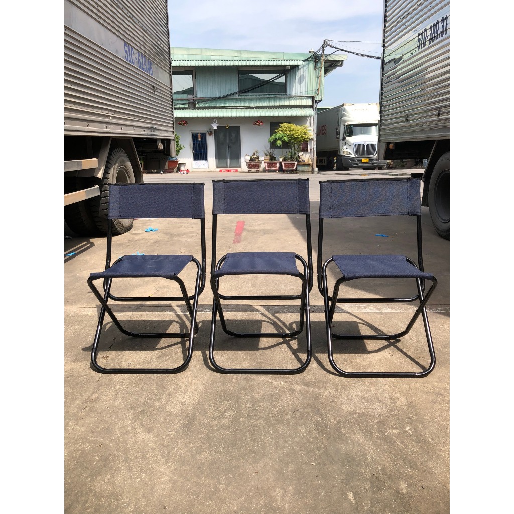 Ghế gấp gọn đi du lịch , SẮT SƠN TĨNH ĐIỆN , cắm trại, Ghế xếp mini câu cá nhỏ gọn tiện dụng