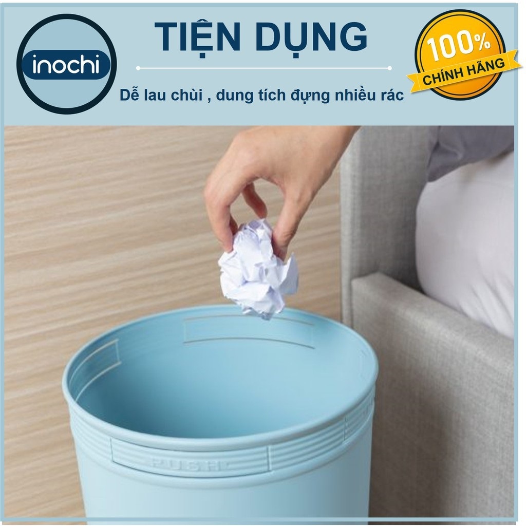 Sọt Rác Nhựa Tròn Hiro Inochi 5/10/15 Lít - kháng khuẩn, khử mùi, bền chắc, tiện lợi