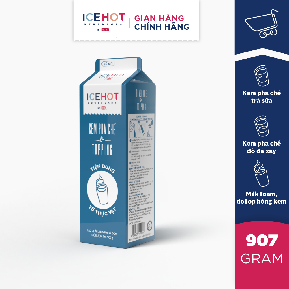 Kem Pha Chế Topping ICEHOT Hộp 907g [13991] | Shopee Việt Nam