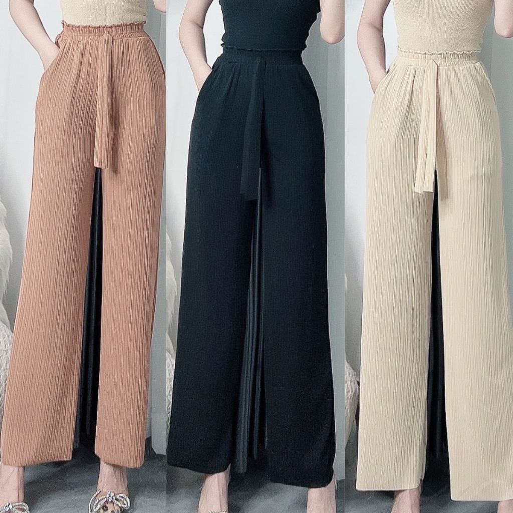 Quần Ống Rộng Suông Bigsize 45-85kg ESHOP Quần rộng ống suông thun gân có 2 túi mặc đẹp dễ thương QL01