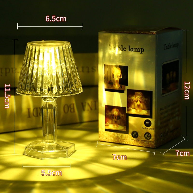 Đèn led pha lê mini trang trí, decor phòng siêu xinh