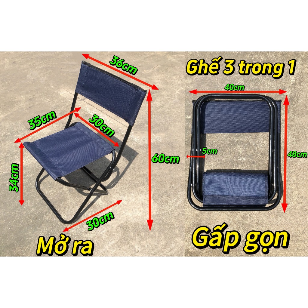 [Bao 1 Đổi ] Ghế camping,ghế xếp,ghế cà phê,ghế câu cá,ghế xếp tiện lợi,ghế vintage,ghế ban công, ghế 3 trong 1 cao cấp…