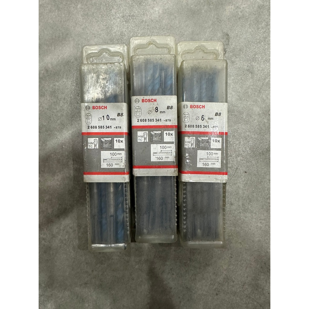 Mũi khoan bê tông đuôi gài hiệu Bosch (Đức) size 6mm, 8mm, 10mm dài 16cm (160mm)