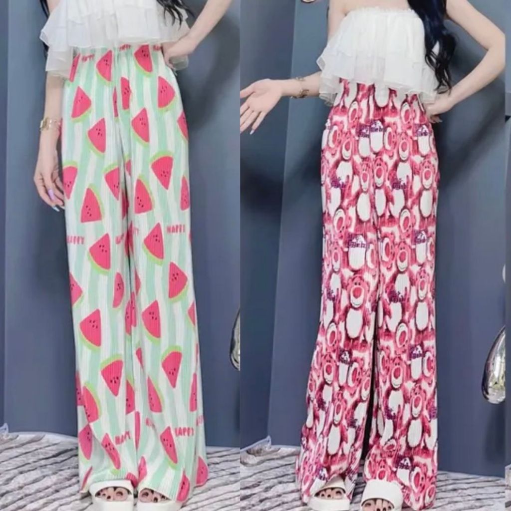 Quần Ống Rộng Suông Bigsize 45-85kg ESHOP Quần rộng ống suông dập li cao cấp có 2 túi mặc đẹp dễ thương QL02