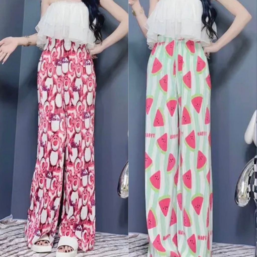 Quần Ống Rộng Suông Bigsize 45-85kg ESHOP Quần rộng ống suông dập li cao cấp có 2 túi mặc đẹp dễ thương QL02
