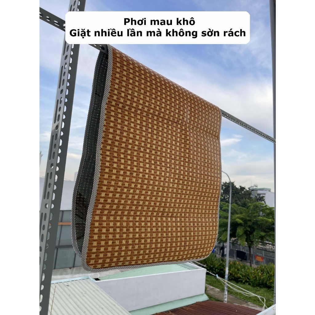 [ Giảm giá ] Chiếu điều hoà, bìa vải bền sọc trắng, Chiếu 3D nhiều kích thước