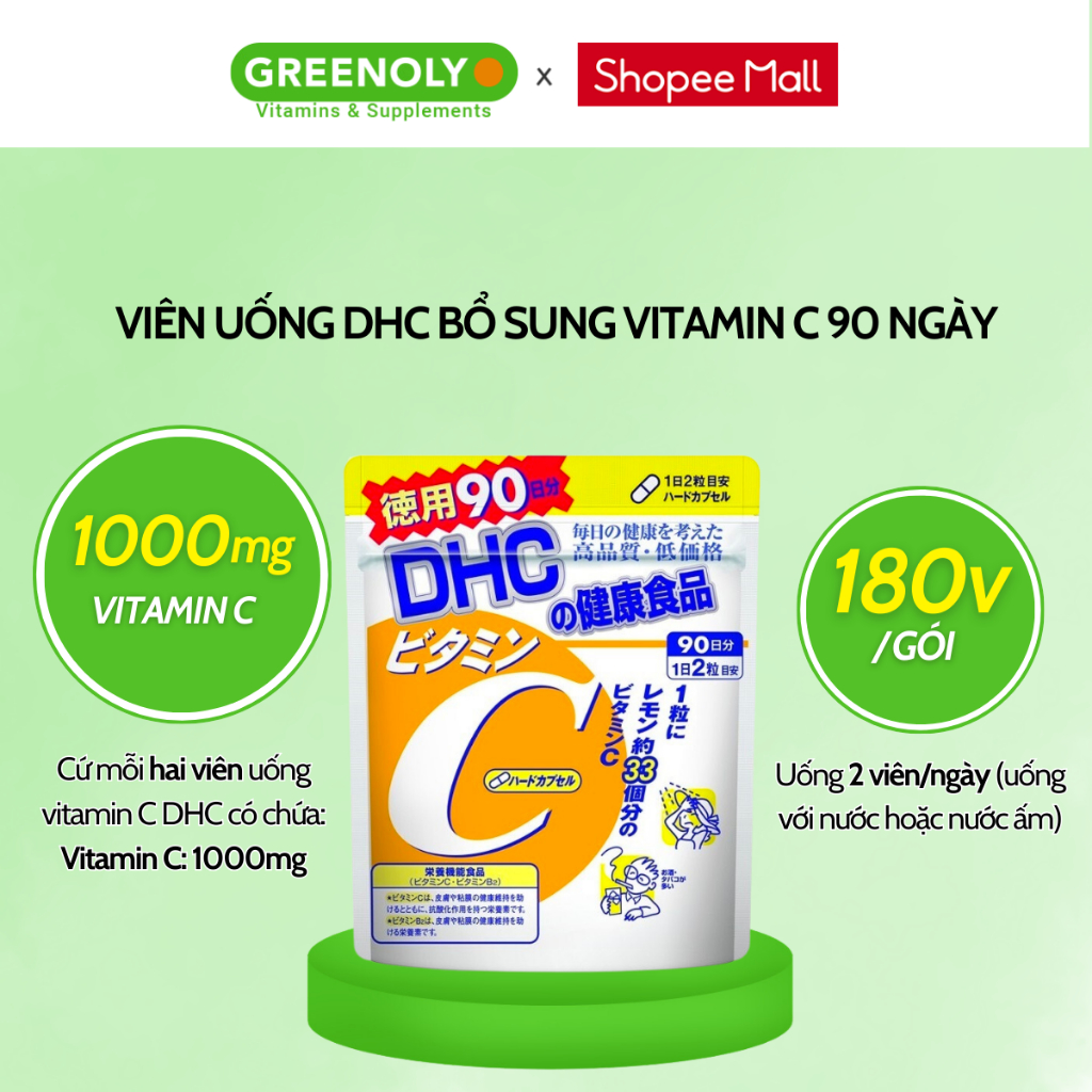 Ảnh Viên uống bổ sung vitamin C DHC Nhật Bản hỗ trợ sáng da, mờ thâm, tăng cường đề kháng 90 ngày 4