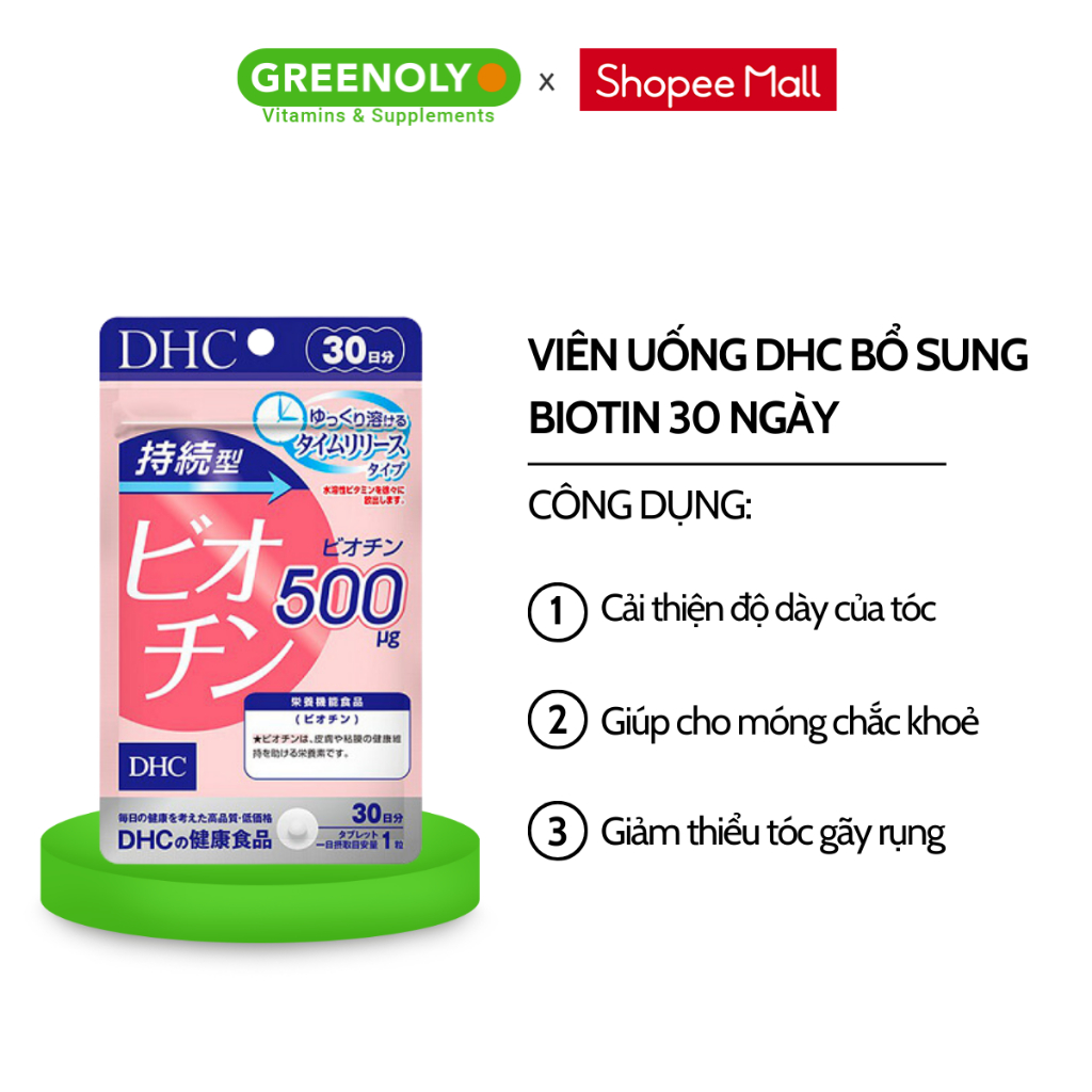 Ảnh Viên uống DHC Biotin ngăn rụng tóc, hỗ trợ mọc tóc Biotin gói 30 viên (30 Ngày) 3