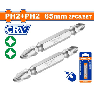ĐỒ NGHỀ WADFOW  Bộ 2 Mũi bắt vít 2 đầu PH2+PH2 65mm WSV0K12
