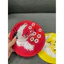 patch vải ủi nhiệt thêu hình thời trang tròn cò hoa anh đào