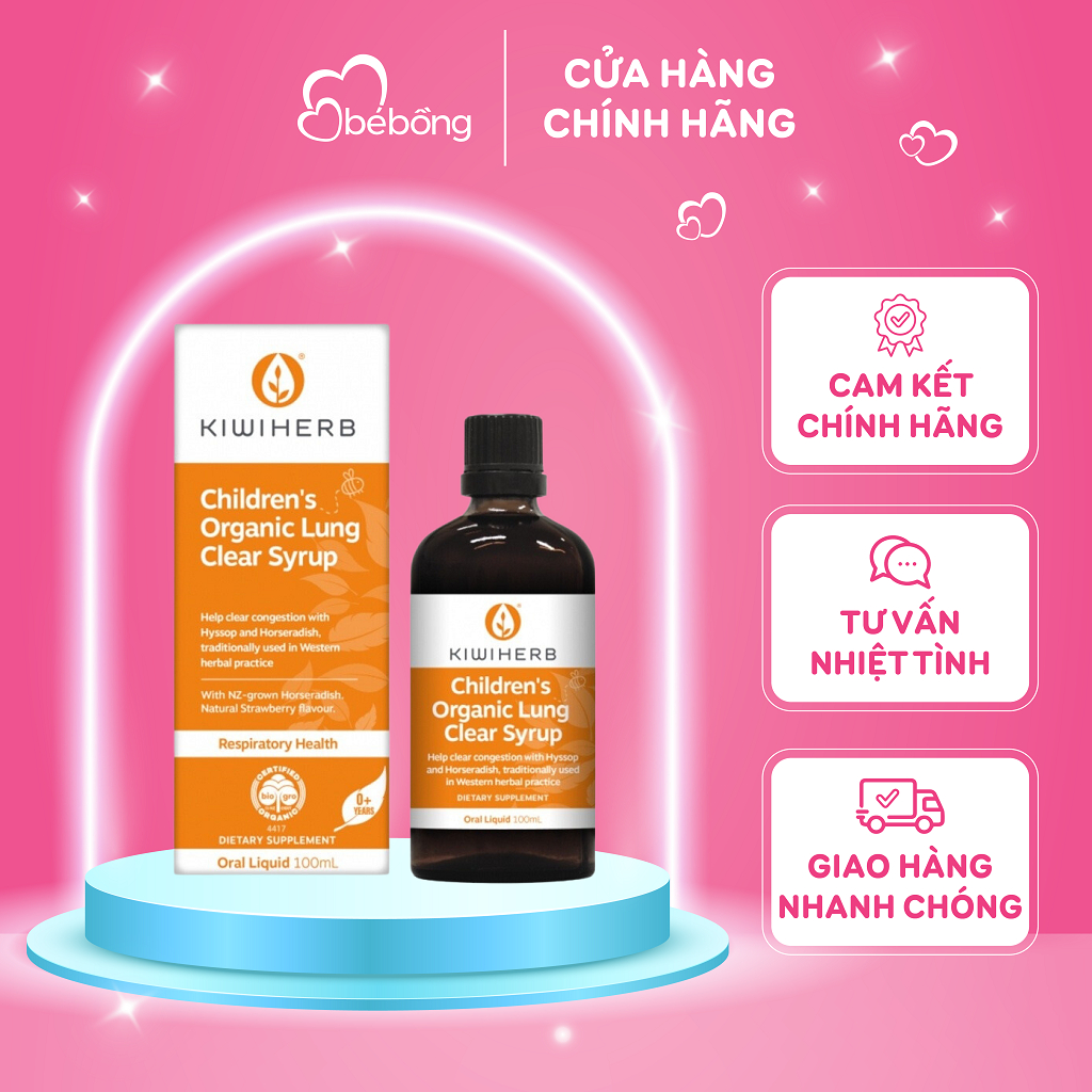 Siro ho đờm Children's Organic Chest Syrup Kiwiherbs (100ml) | Shopee ...