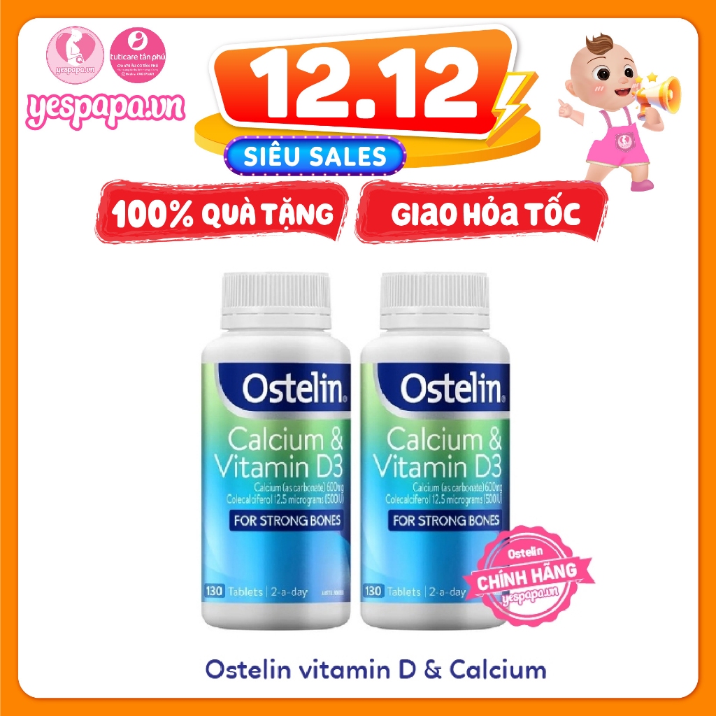 HÀng ChÍnh HÃng Canxi Ostelin 130v Ostelin Vitamin D And Calcium Úc Dùng Cho Bà Bầu Và Và 