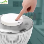 CHẬU - RỔ QUAY VẮT TÁCH NƯỚC LÀM KHÔ RAU BẰNG ĐIỆN (6L) "BAHAMAR"  chạy bằng điện và có thể sạc lại bằng USB, chỉ cần bậ — ảnh 2