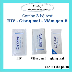 combo 3 bộ test Hiv - giang mai- viêm gan b. test nhanh tại nhà. che tên sản phẩm