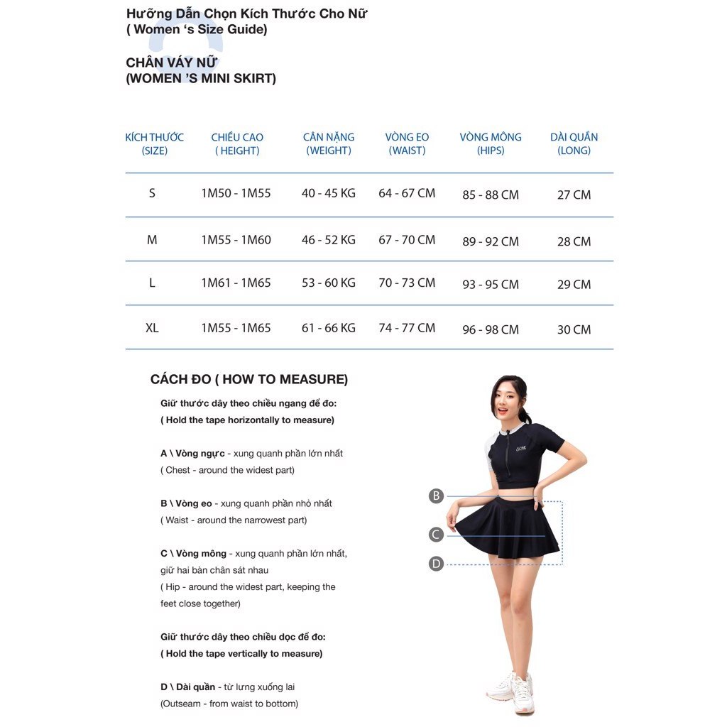Ảnh Tryphena Chân váy bơi nữ lưng cao SOBIE 4
