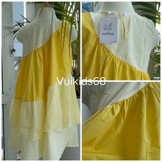 [XẢ 10-14KG] Váy babydoll cho bé gái. Váy BBD tơ lụa siêu mềm min mát bé gái Melisa size đại 10-40kg