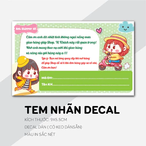 100 Tem dán quay clip trước khi mở hàng , tem dán cám ơn shipper- Kích thước 9x5 - Có keo mặt sau