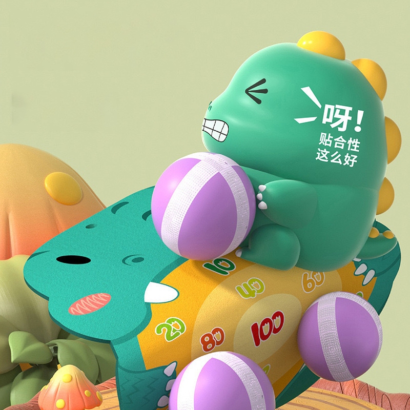 Đồ chơi súng bắn bóng khủng long,tặng kèm 6 bóng và tấm bắn bóng khủng long an toàn cho bé