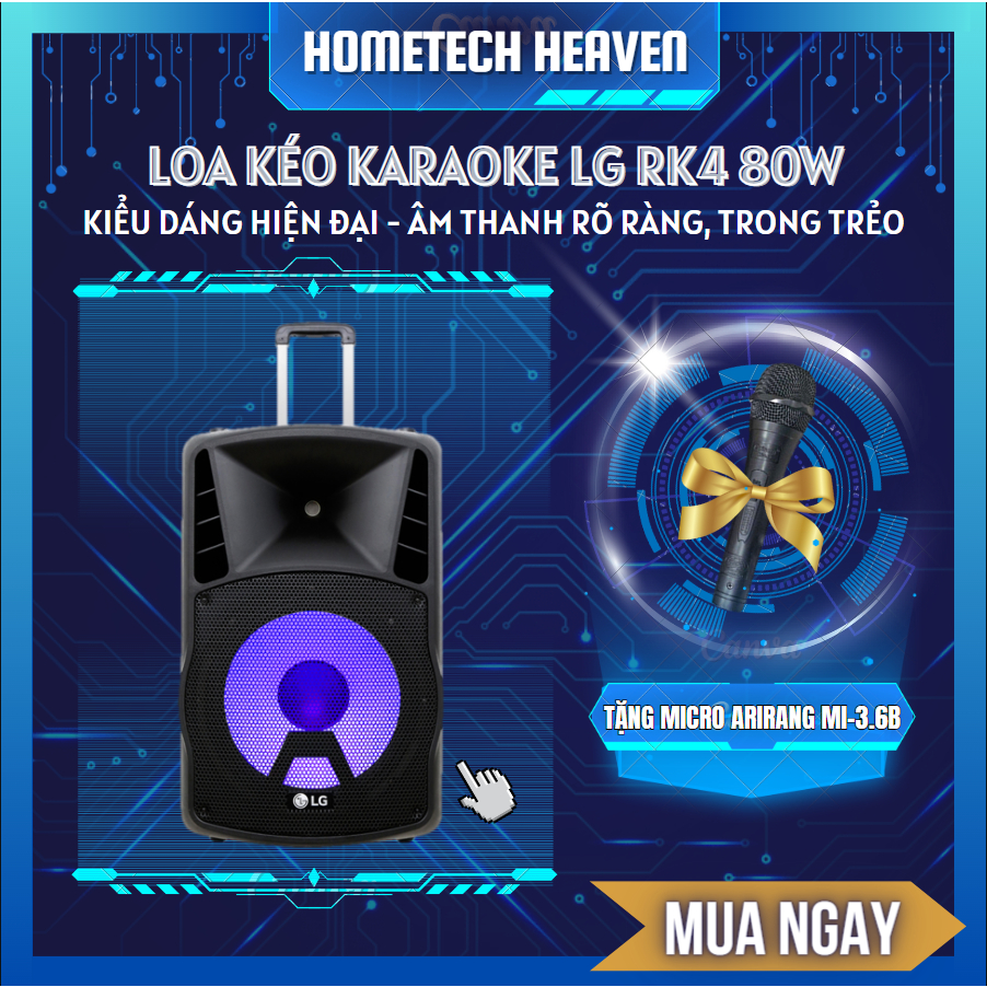 1. Giới thiệu tổng quan về loa kéo karaoke LG RK4 80W