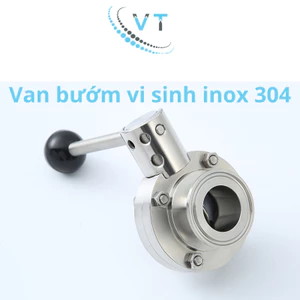 van bướm vi sinh tay rút clamp 25.4-38.1-50.8-63,5-76.2