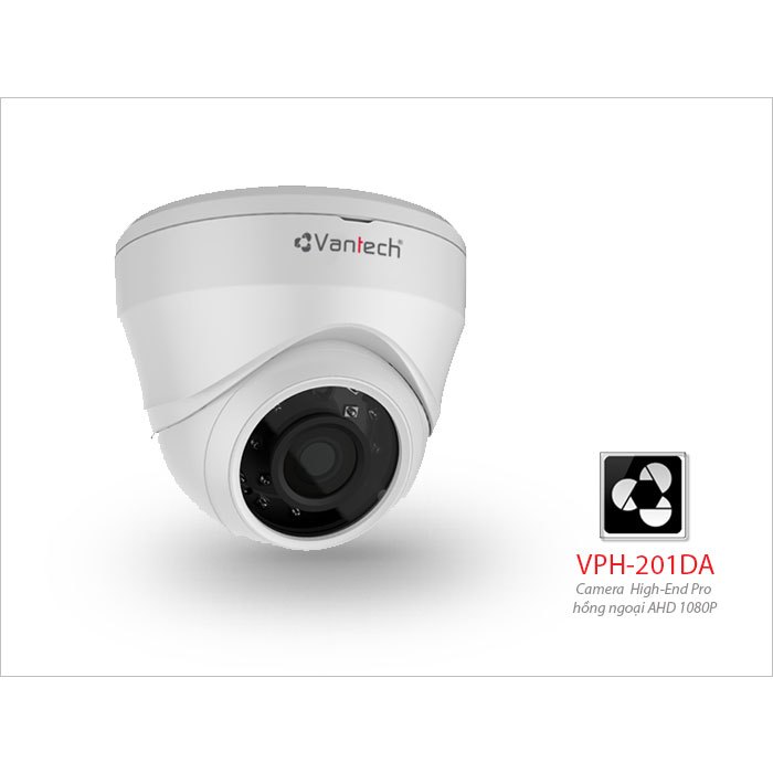 Camera AHD Dome Hồng Ngoại 2.0 Megapixel VANTECH VPH-201DA