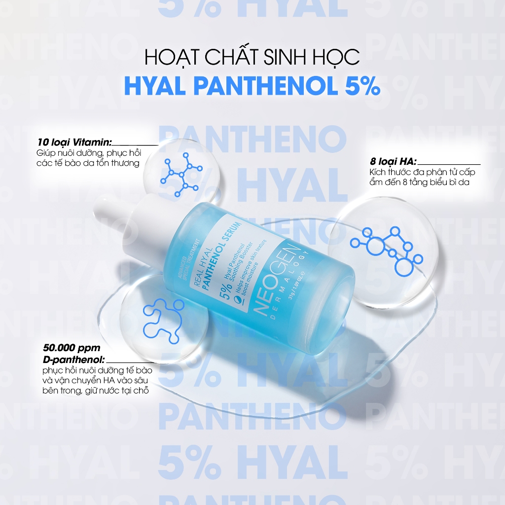 Ảnh Serum 5% Panthenol Cấp Ẩm - Phục Hồi Da 3 Tác Động Real Hyal Panthenol Serum Neogen Dermalogy 32g 4