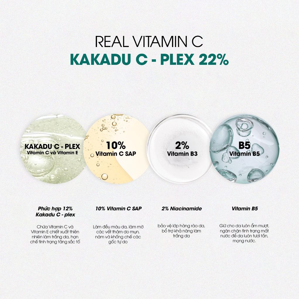 Ảnh Serum Dưỡng Trắng Mờ Thâm 460x Vitamin C Sinh Học Kakadu 22% Neogen Dermalogy 32g 3